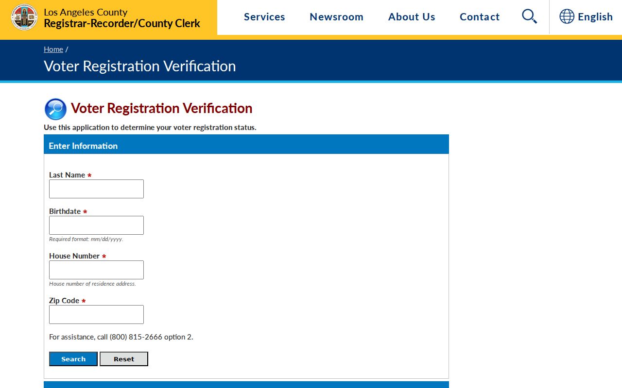 Glendale residents directory voter registration verification fields