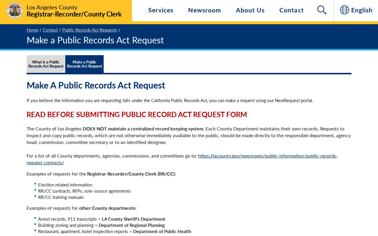 Glendale neighbors county public records request