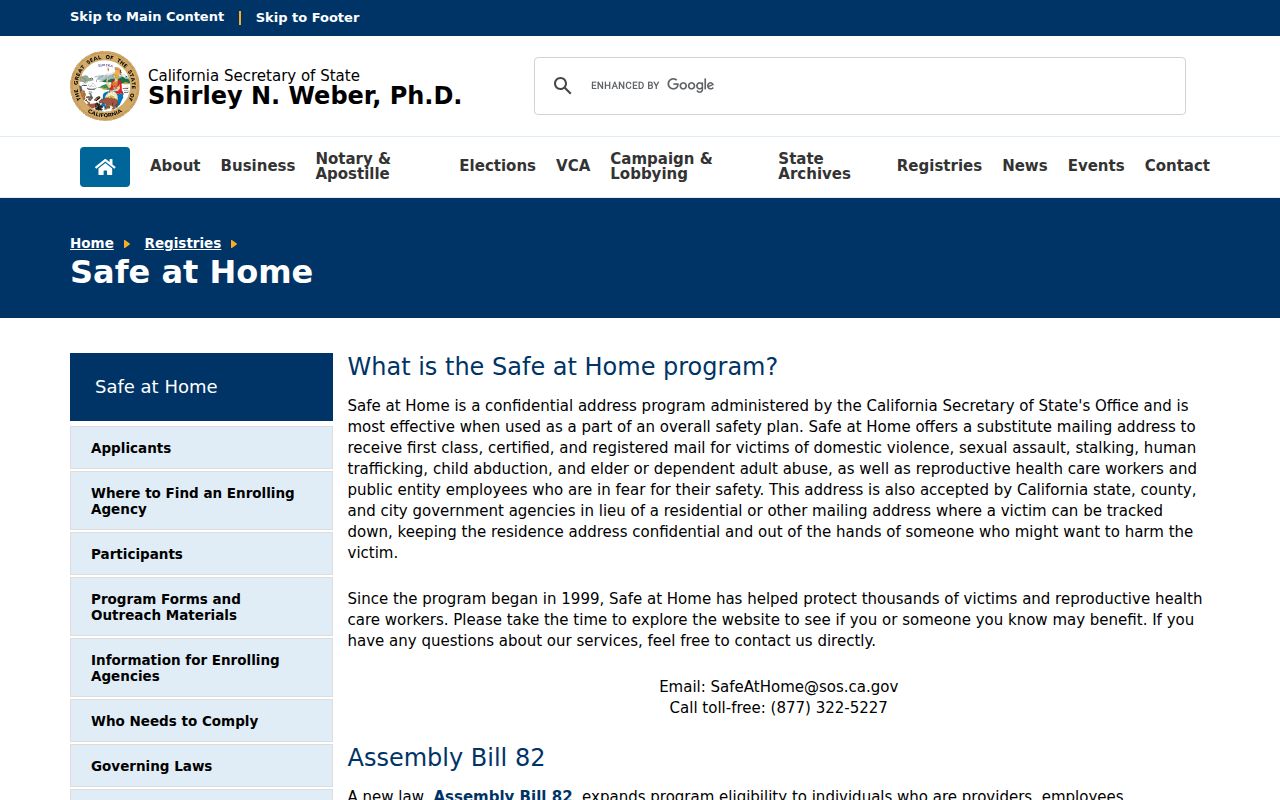 Glendale ZIP code directory Safe at Home address confidentiality